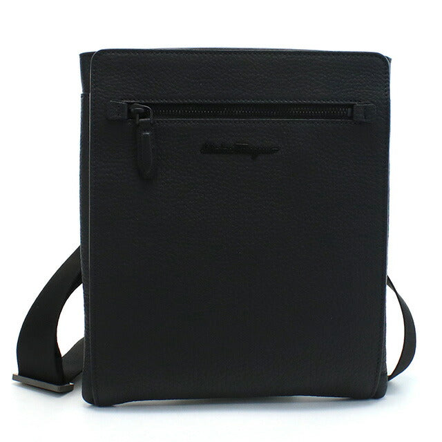 フェラガモ 斜め掛け ショルダーバッグ メンズ ブランド FERRAGAMO イタリア 24-0131 ブラック バッグ FER24-0131011