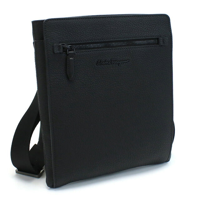フェラガモ 斜め掛け ショルダーバッグ メンズ ブランド FERRAGAMO イタリア 24-0131 ブラック バッグ FER24-0131011