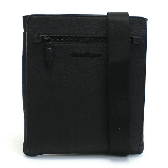 フェラガモ 斜め掛け ショルダーバッグ メンズ ブランド FERRAGAMO イタリア 24-0131 ブラック バッグ FER24-0131011