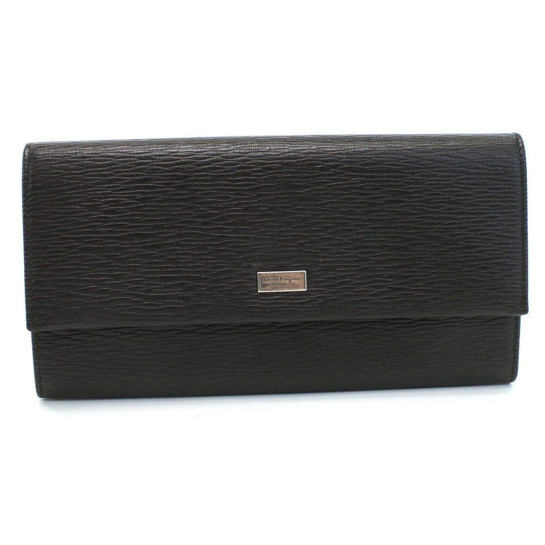 フェラガモ 長財布ニ折小銭入付き メンズ PEBBLE CALF カーフ イタリア 66-0155 ブラウン系 財布 FER66-0155021