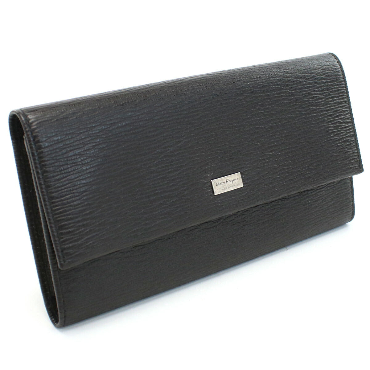 フェラガモ 長財布ニ折小銭入付き メンズ PEBBLE CALF カーフ イタリア 66-0155 ブラウン系 財布 FER66-0155021