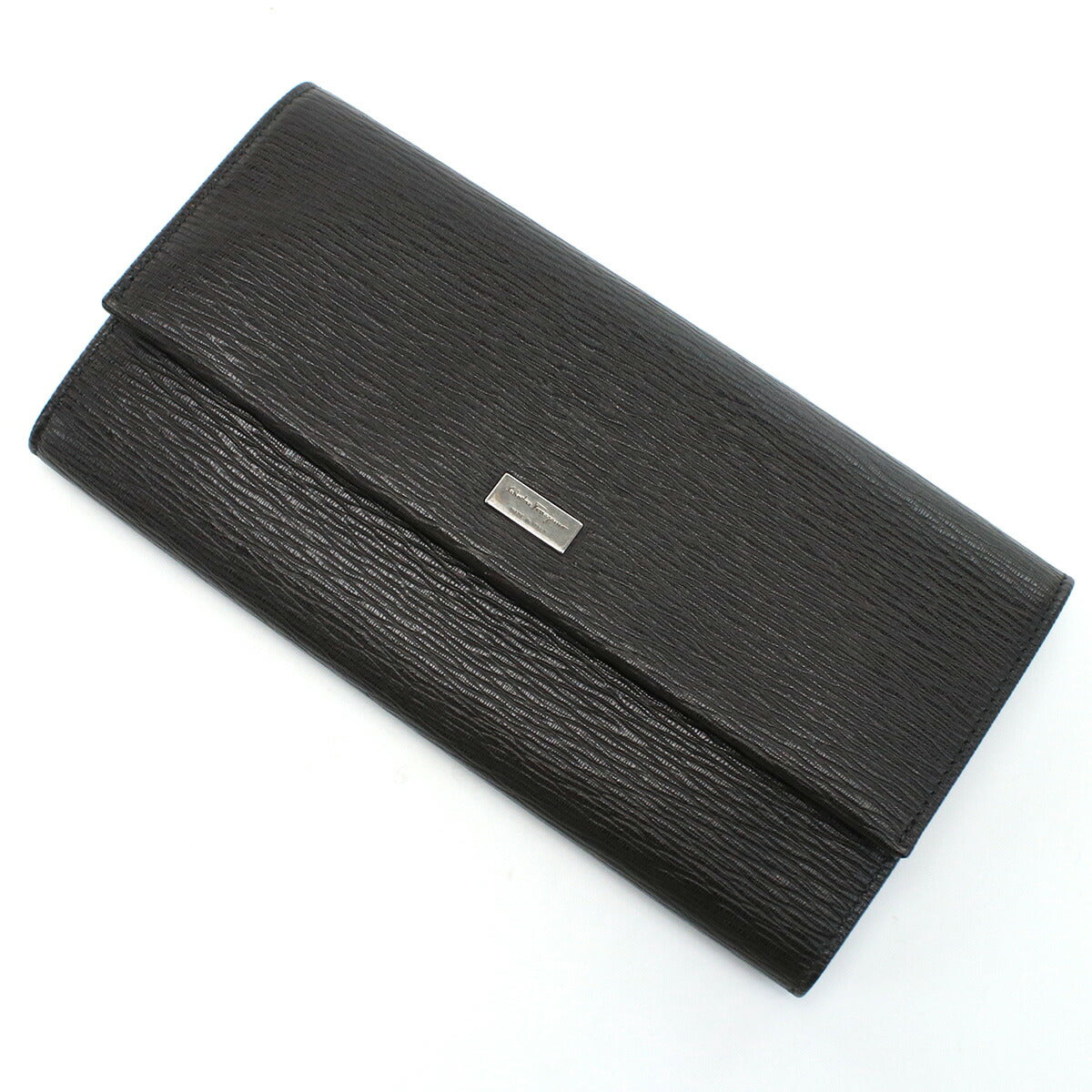 フェラガモ 長財布ニ折小銭入付き メンズ PEBBLE CALF カーフ イタリア 66-0155 ブラウン系 財布 FER66-0155021