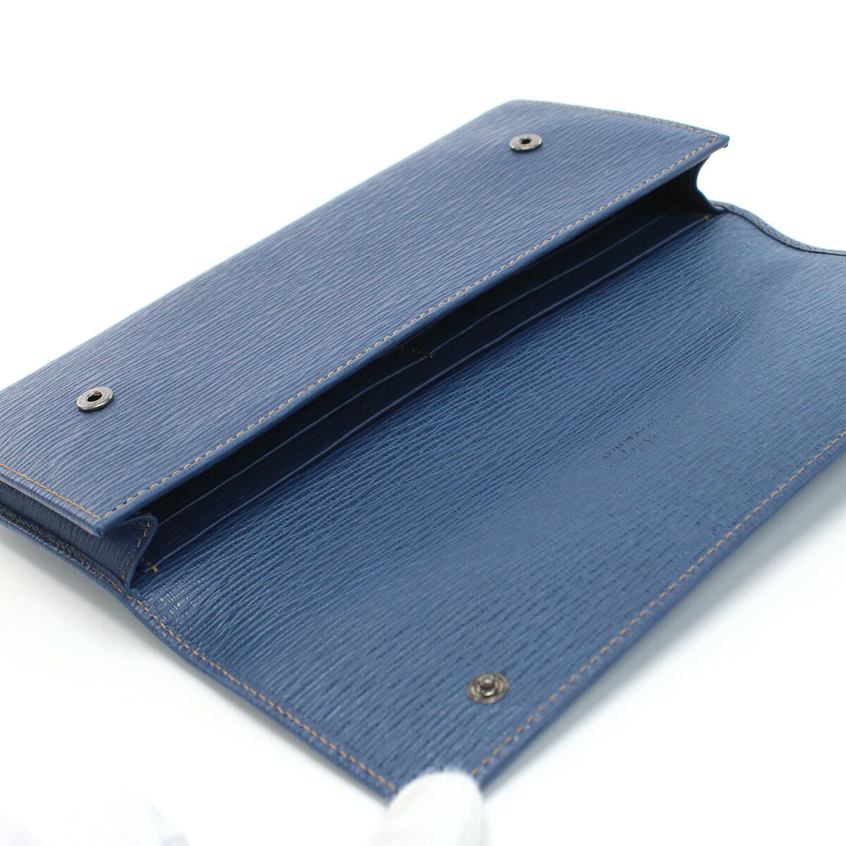 フェラガモ 長財布ニ折小銭入付き メンズ PEBBLE CALF カーフ イタリア 66-0155 ブルー系 財布 FER66-0155031