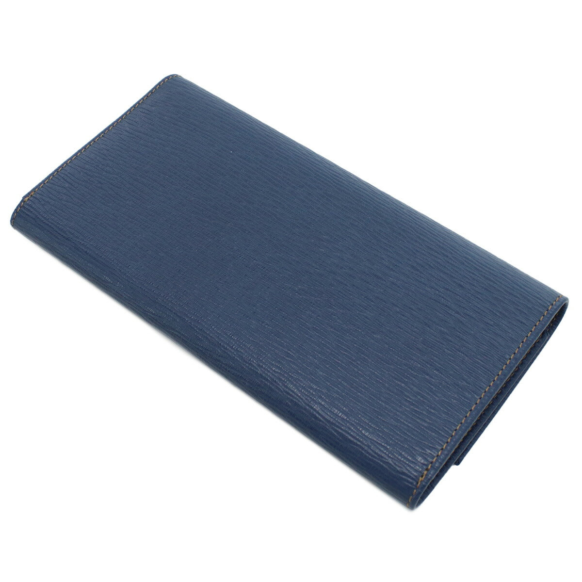 フェラガモ 長財布ニ折小銭入付き メンズ PEBBLE CALF カーフ イタリア 66-0155 ブルー系 財布 FER66-0155031