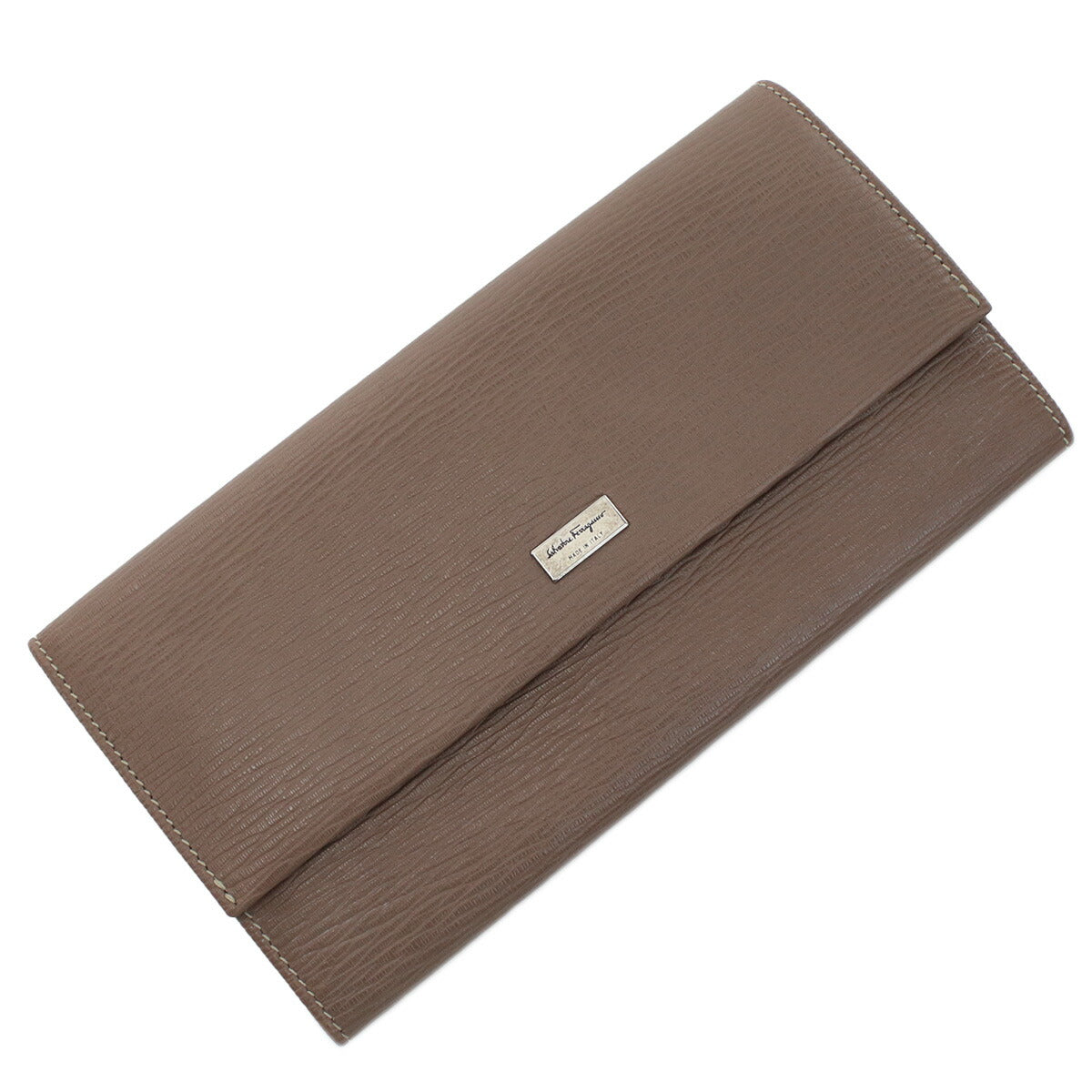 フェラガモ 長財布ニ折小銭入付き メンズ PEBBLE CALF カーフ イタリア 66-0155 ブラウン系 財布 FER66-0155041