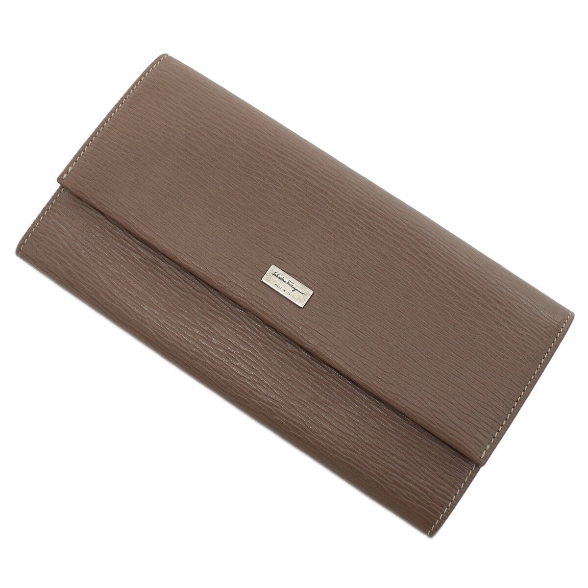 フェラガモ 長財布ニ折小銭入付き メンズ PEBBLE CALF カーフ イタリア 66-0155 ブラウン系 財布 FER66-0155041