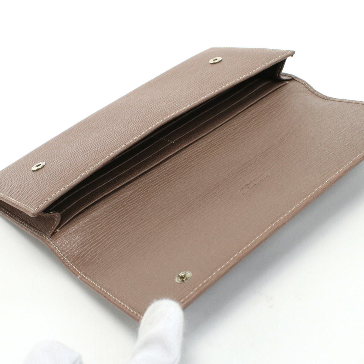 フェラガモ 長財布ニ折小銭入付き メンズ PEBBLE CALF カーフ イタリア 66-0155 ブラウン系 財布 FER66-0155041