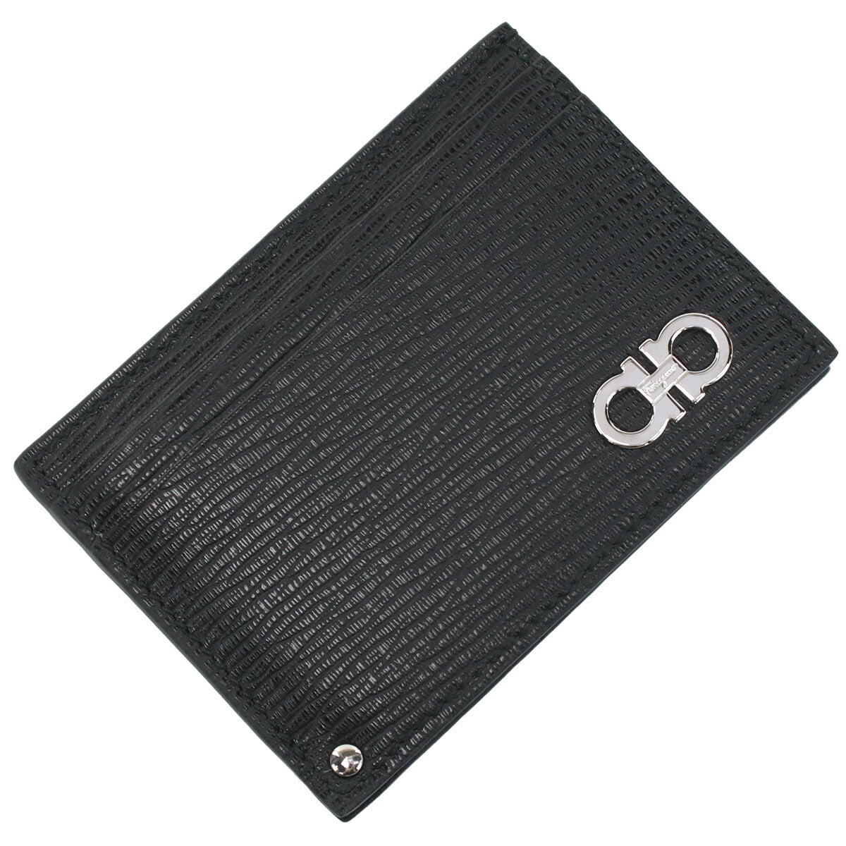 フェラガモ カードケース メンズ PEBBLE CALF カーフ イタリア 66-A061 ブラック 財布 FER66-A061011