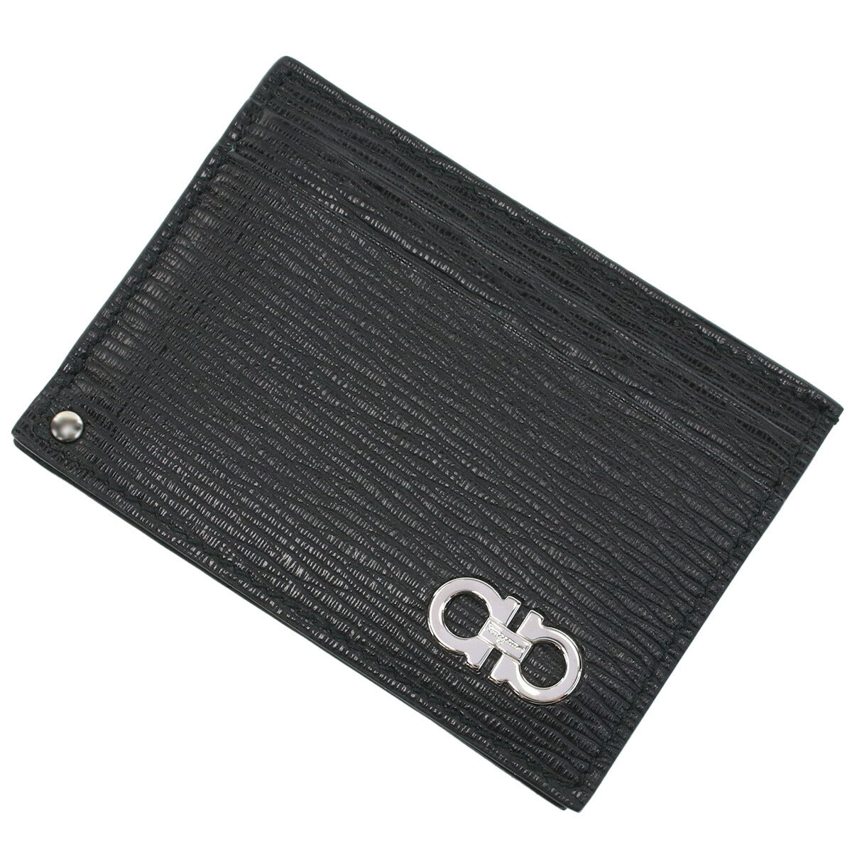 フェラガモ カードケース メンズ PEBBLE CALF カーフ イタリア 66-A061 ブラック 財布 FER66-A061011