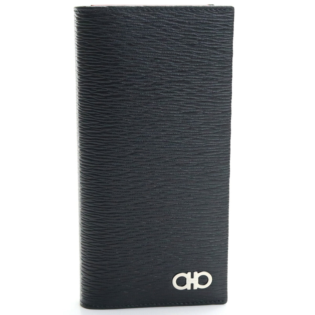 フェラガモ 長財布ニ折小銭入付き メンズ PEBBLE CALF カーフ イタリア 66-A069 ブラック 財布 FER66-A069031