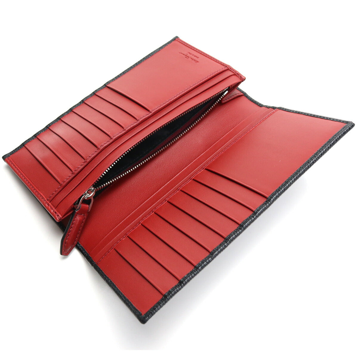 フェラガモ 長財布ニ折小銭入付き メンズ PEBBLE CALF カーフ イタリア 66-A069 ブラック 財布 FER66-A069031