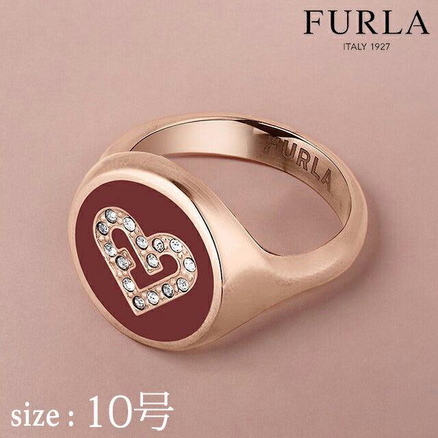 フルラ リング レディース ブランド ハート リング ステンレススチール ハート FJ0202RT0 レッド ピンクゴールド アクセサリー FJ0202RT0