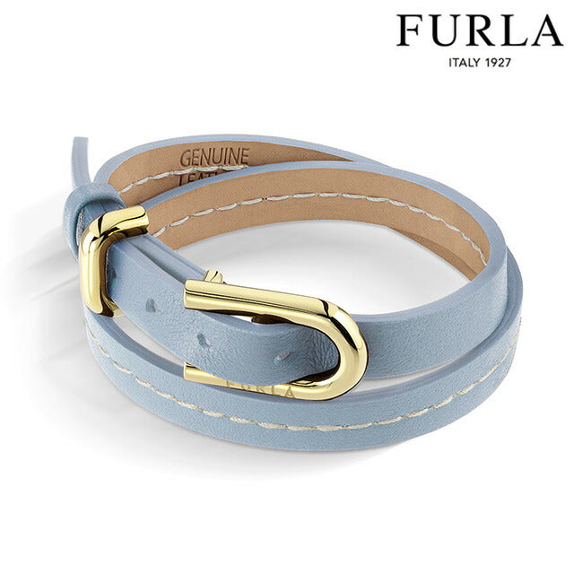フルラ ブレスレット レディース ブランド BUCKLE BRACELET エコレザー FJ0413BTU ライトブルー アクセサリー FJ0413BTU