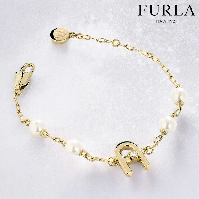 フルラ ブレスレット レディース ブランド アーチ パール ブレス ステンレススチール(イエローゴールドPVD) 人工真珠 FJ0518BTU FJ0518BTU