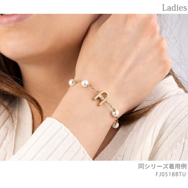 フルラ ブレスレット レディース ブランド アーチ パール ブレス ステンレススチール(イエローゴールドPVD) 人工真珠 FJ0518BTU FJ0518BTU
