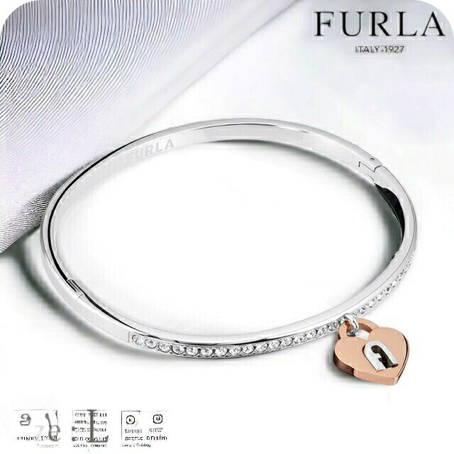 フルラ バングル レディース ブランド LOVING PADLOCK BRACELET Lサイズ ステンレススチール FJ0809BTL FJ0809BTL