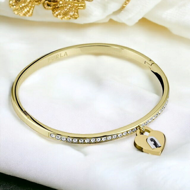 フルラ バングル レディース ブランド LOVING PADLOCK BRACELET Sサイズ ステンレススチール FJ0821BTS ゴールド アクセサリー FJ0821BTS