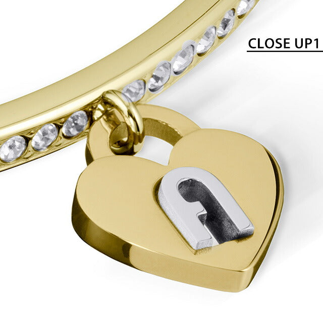 フルラ バングル レディース ブランド LOVING PADLOCK BRACELET Sサイズ ステンレススチール FJ0821BTS ゴールド アクセサリー FJ0821BTS