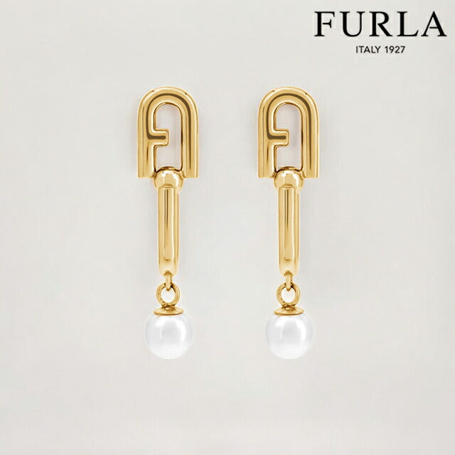フルラ ピアス レディース ブランド FURLA CHAINED LOGO ステンレススチール スタッド 両耳用 FJ0930ETU ゴールド ジュエリー FJ0930ETU