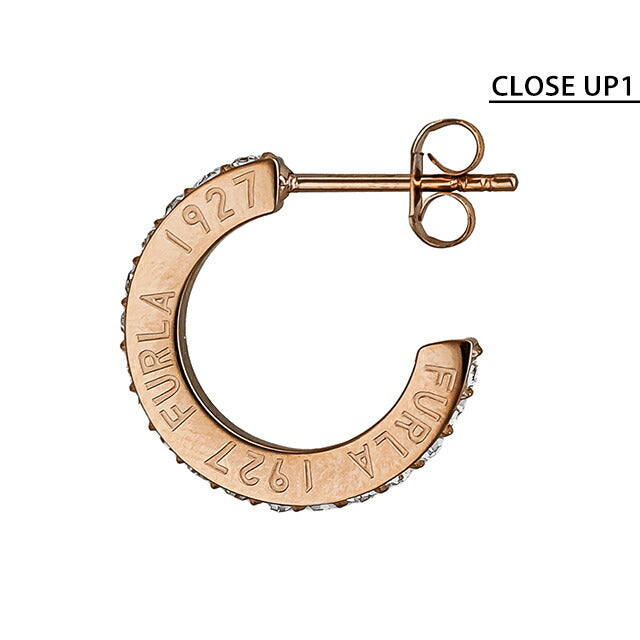 フルラ ピアス レディース ブランド 1927 HOOP EARRINGS ステンレススチール(ピンクゴールドPVD) フープ 両耳用 FJ1108ETU FJ1108ETU