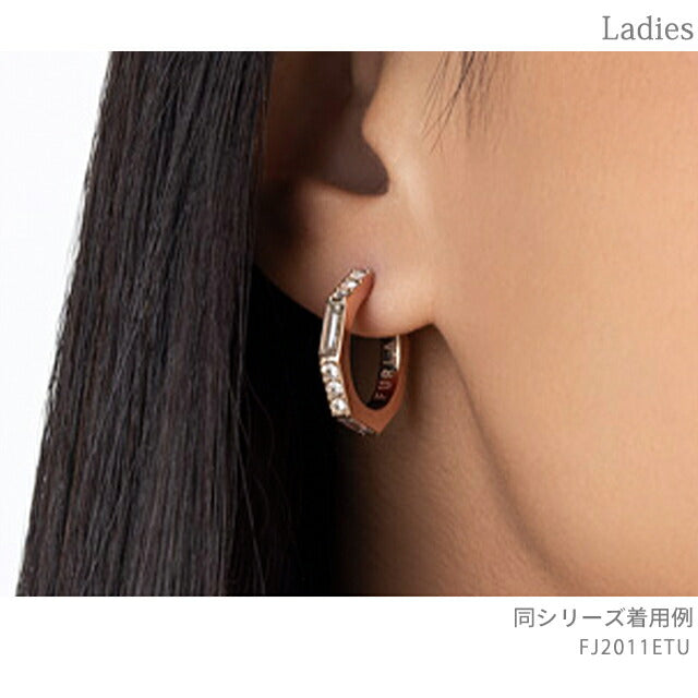 フルラ ピアス レディース ブランド スパークリング イヤリング ステンレススチール(ピンクゴールドPVD) フープ 両耳用 FJ2011ETU FJ2011ETU