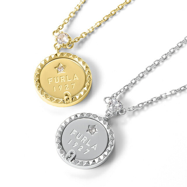 フルラ ネックレス レディース ブランド FURLA STUDS NECKLACE ステンレススチール FJ2102NTU シルバー ジュエリー FJ2102NTU
