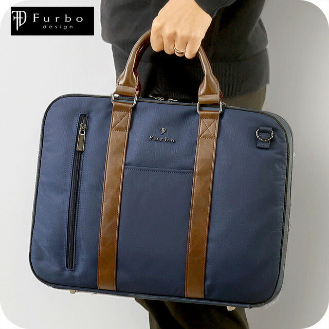 フルボ ビジネスバッグ メンズ レディース ブランド Furbo ヴェルソ ビジネスカバン ブリーフケース リクルートバッグ FRB026 バッグ FRB026-NV-BR