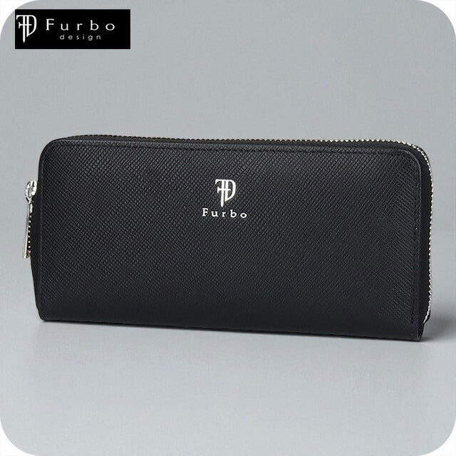 フルボ 長財布 メンズ レディース ブランド Furbo 革 レザーウォレット 小銭入れあり FRB150 ブラック 財布 FRB150-BK