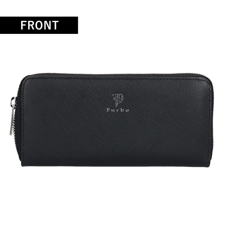 フルボ 長財布 メンズ レディース ブランド Furbo 革 レザーウォレット 小銭入れあり FRB150 ブラック 財布 FRB150-BK
