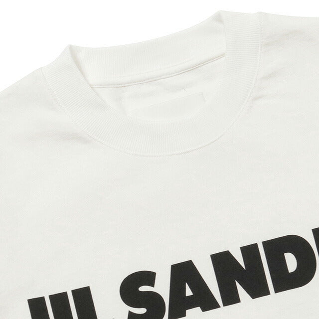 ジルサンダー JIL SANDER J02GC0107 J45047 102 S クルーネック ロングスリーブ ロゴ Tシャツ Sサイズ ホワイト リラックスフィット FTJL00002L