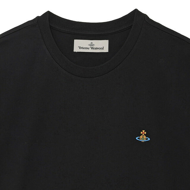 ヴィヴィアンウエストウッド Vivienne Westwood 3G010013 J001M N401 M オーブ刺繍 クルーネック 半袖 Tシャツ Mサイズ ブラック FTVV00032M
