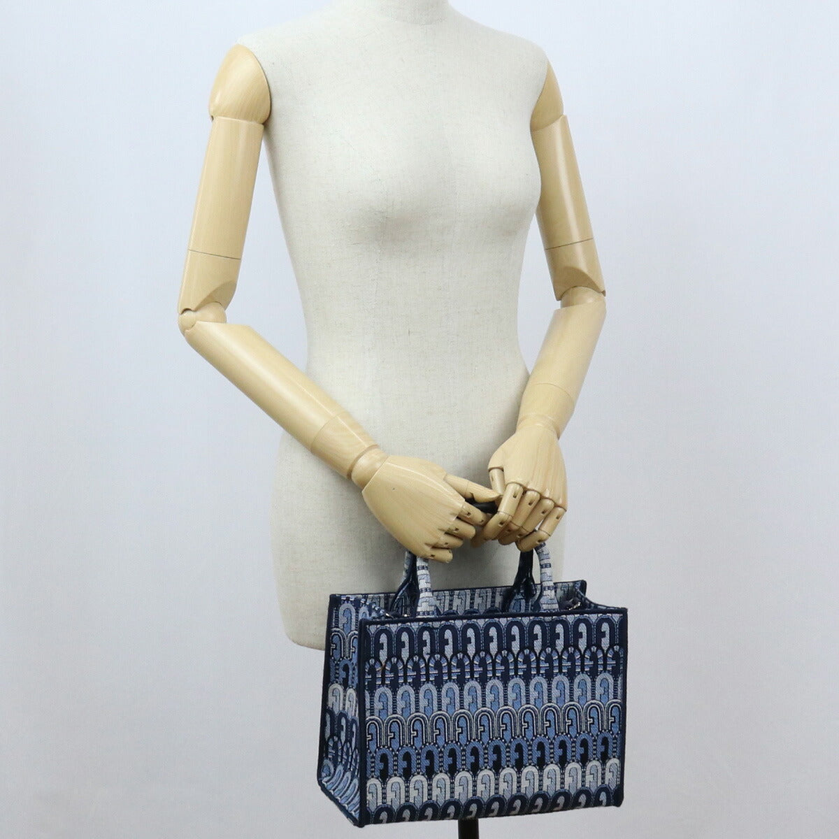 フルラ トートバッグ レディース ポリエステル コットン ビスコース レザー WB00299 TONI BLU DENIM ブルー系 マルチカラー バッグ FURWB00299011