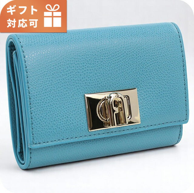 フルラ 三折財布 レディース ブランド Furla FURLA 1927 レザー WP00225 ブルー 財布 FURWP00225051