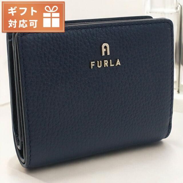 フルラ 二折財布小銭入付き レディース ブランド FURLA FURLA CAMELIA レザー WP00307 MEDITERRANEO ネイビー系 財布 FURWP00307031
