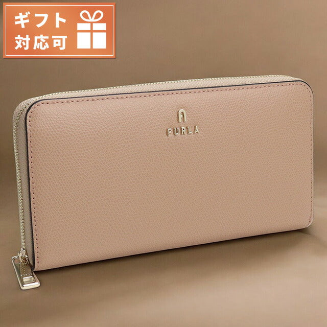 フルラ 長財布ラウンドファスナー レディース ブランド FURLA FURLA CAMELIA レザー WP00322 CAMEO+BALLERINA ベージュ系 財布 FURWP00322061