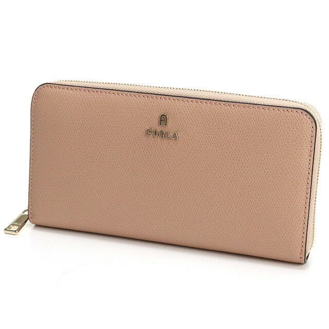 フルラ 長財布ラウンドファスナー レディース ブランド FURLA FURLA CAMELIA レザー WP00322 CAMEO+BALLERINA ベージュ系 財布 FURWP00322061