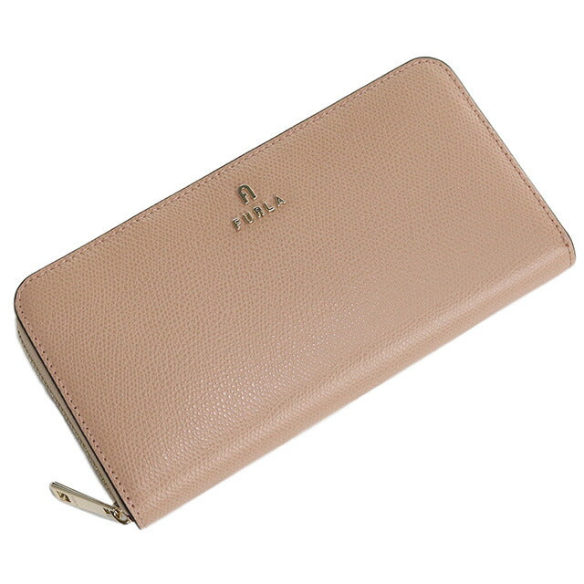 フルラ 長財布ラウンドファスナー レディース ブランド FURLA FURLA CAMELIA レザー WP00322 CAMEO+BALLERINA ベージュ系 財布 FURWP00322061