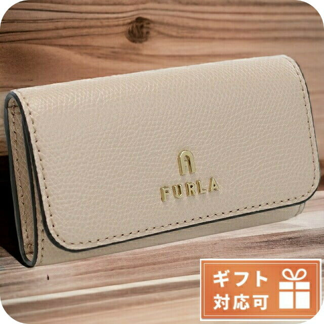 新品☆FURLA フルラ ベージュ レザー キーケース FURLA フルラ FULRA キーケース （ピンクベージュ
