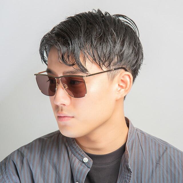 グッチ サングラス メンズ ブランド GUCCI GG0821S ゴールド/グレー GG0821S-001-INT-SUN-MEN