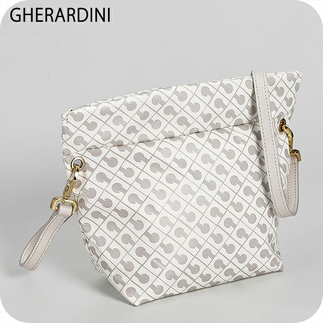 ゲラルディーニ ショルダーバッグ レディース ブランド GHERARDINI Italy GH0310 COCON ホワイト/グレー 斜めがけ 高級 おしゃれ プレゼント 女性 実用的 かわいい