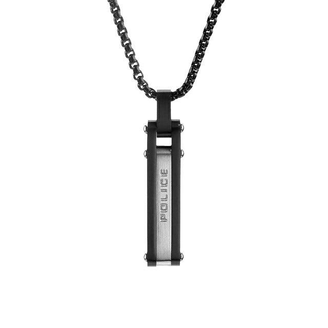ポリス ネックレス メンズ ブランド POLICE LINKLINE GN0081901 ブラック シルバー アクセサリー GN0081901