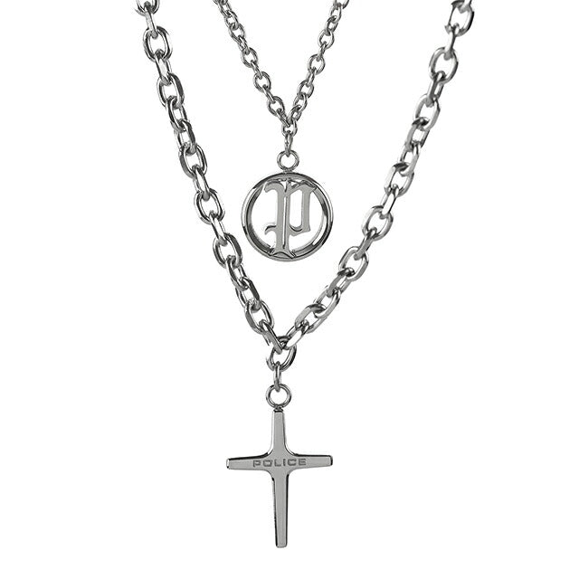 【新品】ポリス POLICE ジュエリー・アクセサリー メンズ GN0085301 DUALITY ポリス ネックレス メンズ ブランド POLICE DUALITY 2連 十字架 クロス