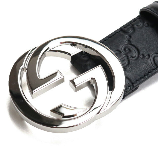 グッチ ベルト メンズ ブランド GUCCI LEATHER GG/LEATHE レザー イタリア 411924 ブラック 小物 選べるモデル GUC411924A