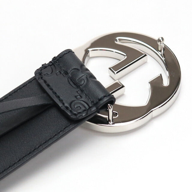 グッチ ベルト メンズ ブランド GUCCI LEATHER GG/LEATHE レザー イタリア 411924 ブラック 小物 選べるモデル GUC411924A