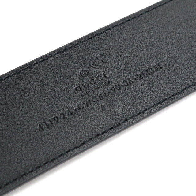 グッチ ベルト メンズ ブランド GUCCI LEATHER GG/LEATHE レザー イタリア 411924 ブラック 小物 選べるモデル GUC411924A