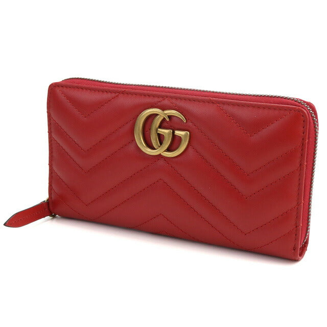 グッチ 長財布ラウンドファスナー レディース ブランド レザー イタリア 443123 レッド系 財布 GUC44312301