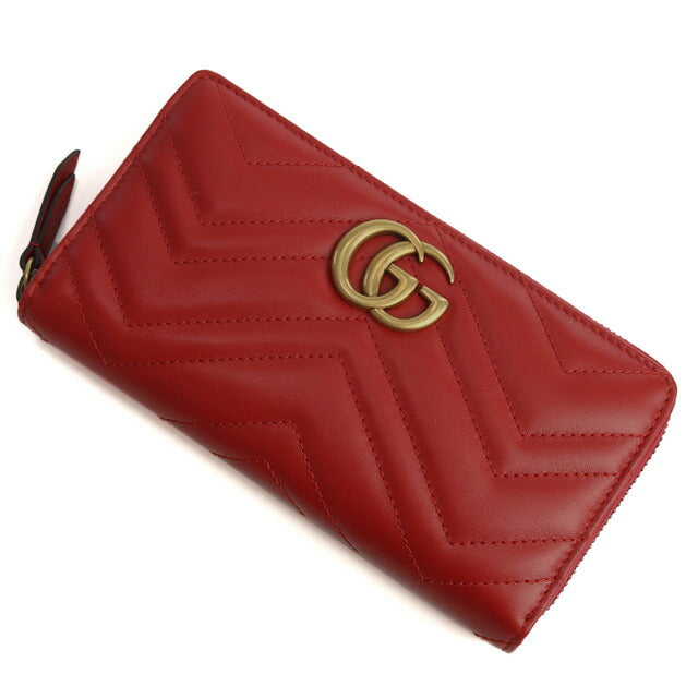 グッチ 長財布ラウンドファスナー レディース ブランド レザー イタリア 443123 レッド系 財布 GUC44312301
