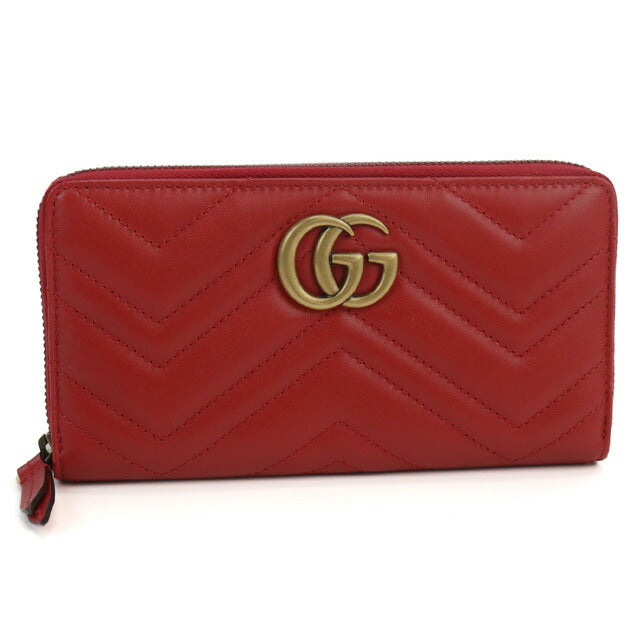 グッチ 長財布ラウンドファスナー レディース ブランド レザー イタリア 443123 レッド系 財布 GUC443123061