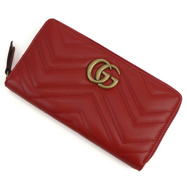 グッチ 長財布ラウンドファスナー レディース ブランド レザー イタリア 443123 レッド系 財布 GUC443123061