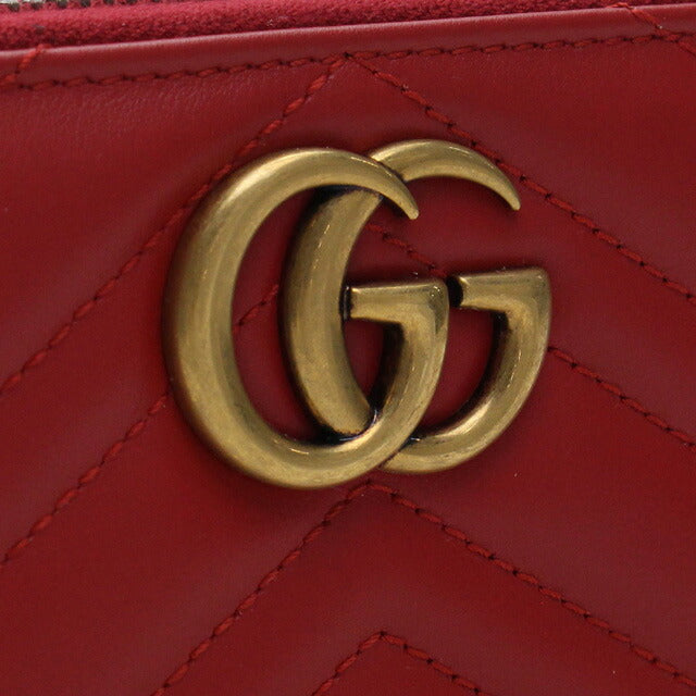 グッチ 長財布ラウンドファスナー レディース ブランド レザー イタリア 443123 レッド系 財布 GUC443123061